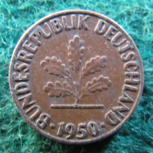 Germany 1950 F 1 Pfennig Coin - Circulated