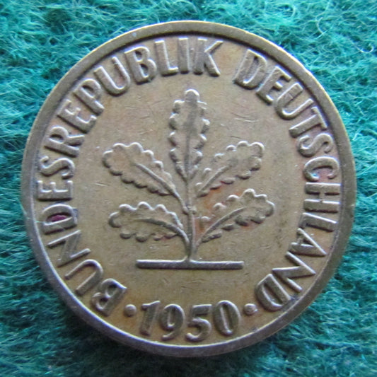 Germany 1950 F 10 Pfennig Coin - Circulated