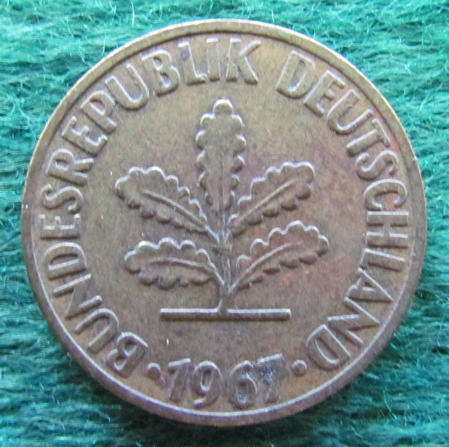 Germany 1967 J 10 Pfennig Coin - Circulated