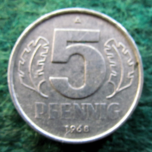 DDR East German 1968 A 5 Pfennig Coin - Circulated