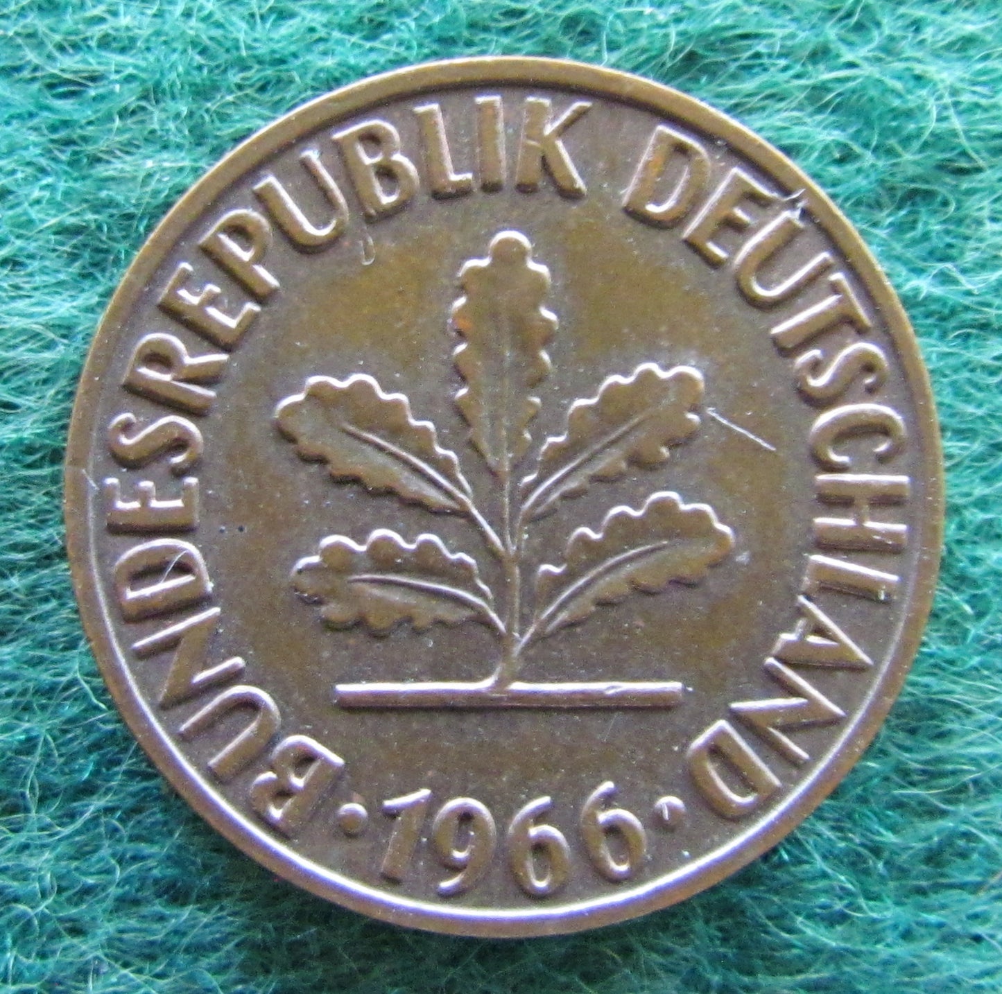 Germany 1966 D 2 Pfennig Coin - Circulated