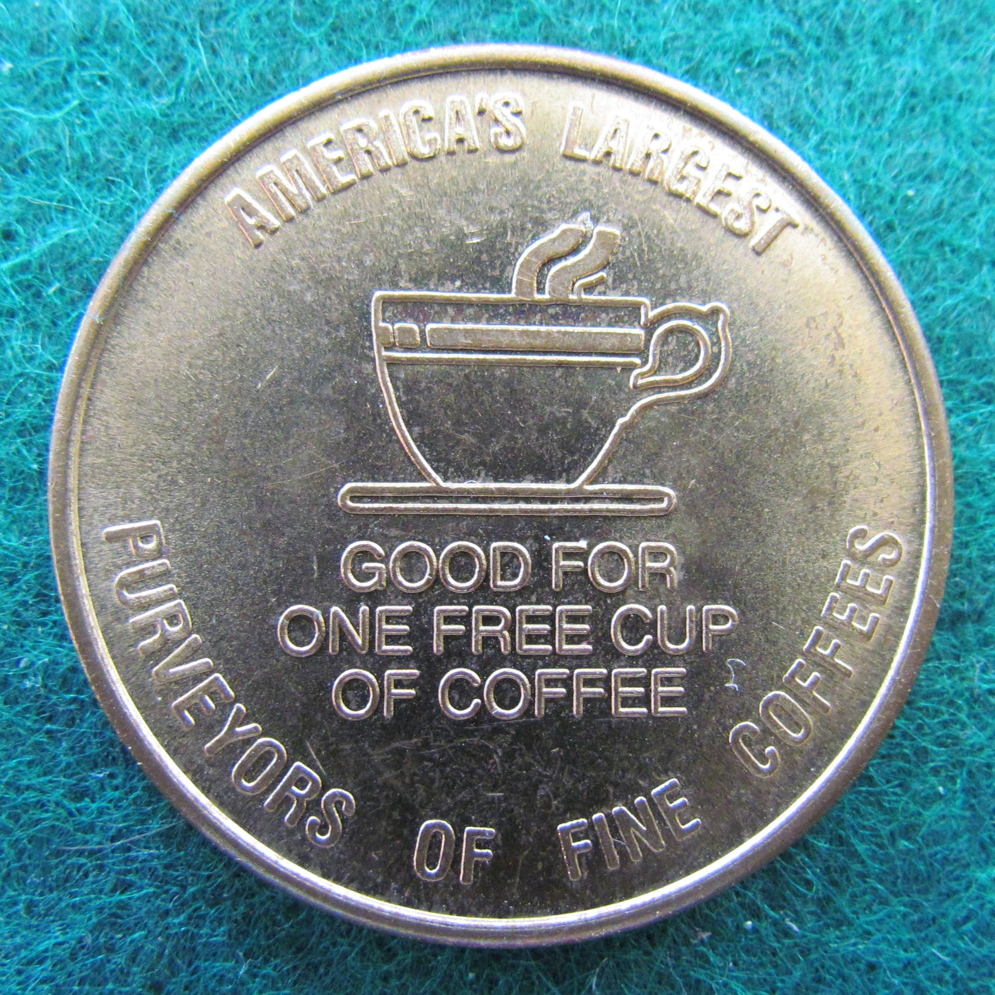 Gloria Jean's Coffee Token " Good For One Free Cup Of Coffee "