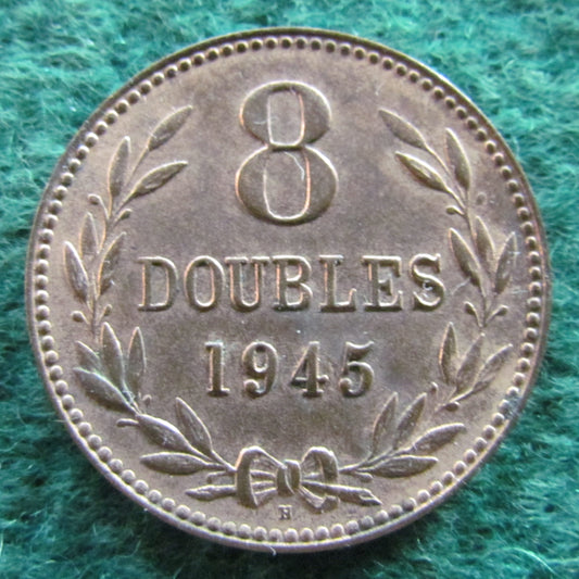 Guernsey 1945 8 Doubles Coin - Circulated