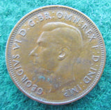 Australian 1940 Half Penny King George VI Coin