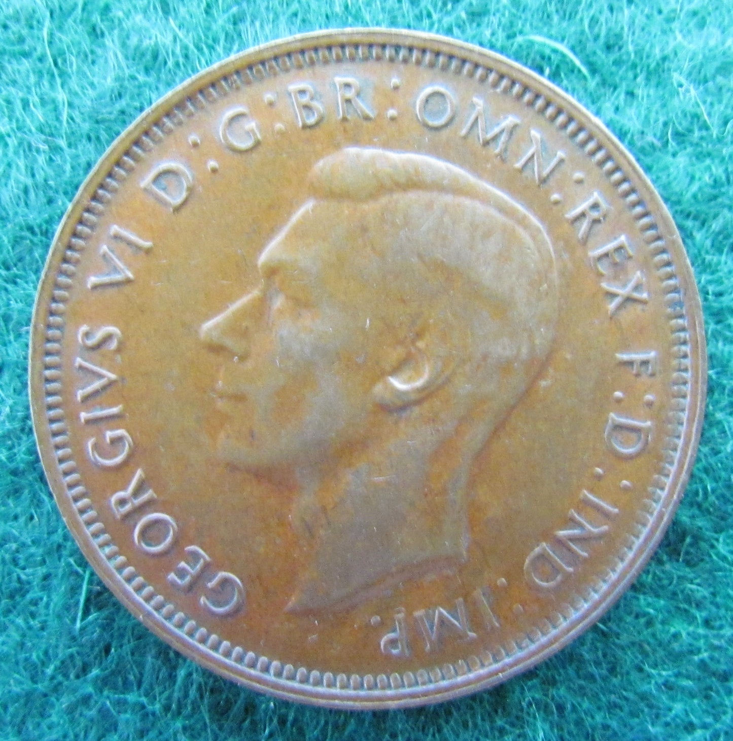 Australian 1946 Y. 1/2d Half Penny King George VI Coin