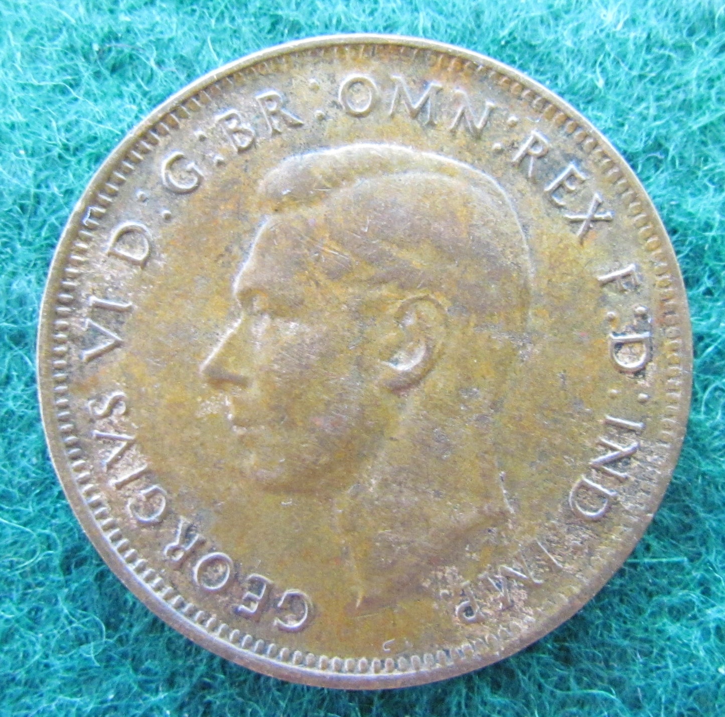 Australian 1948 1/2d Half Penny King George VI Coin