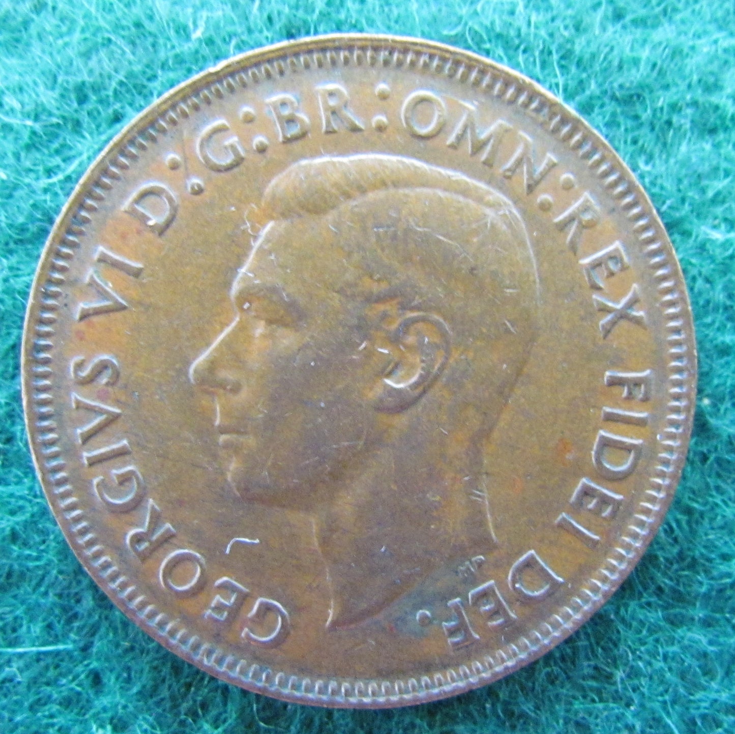 Australian 1951 1/2d Half Penny King George VI Coin