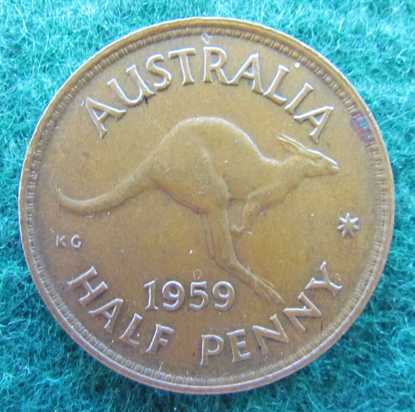 Australian 1959 1/2d Half Penny Queen Elizabeth II Coin