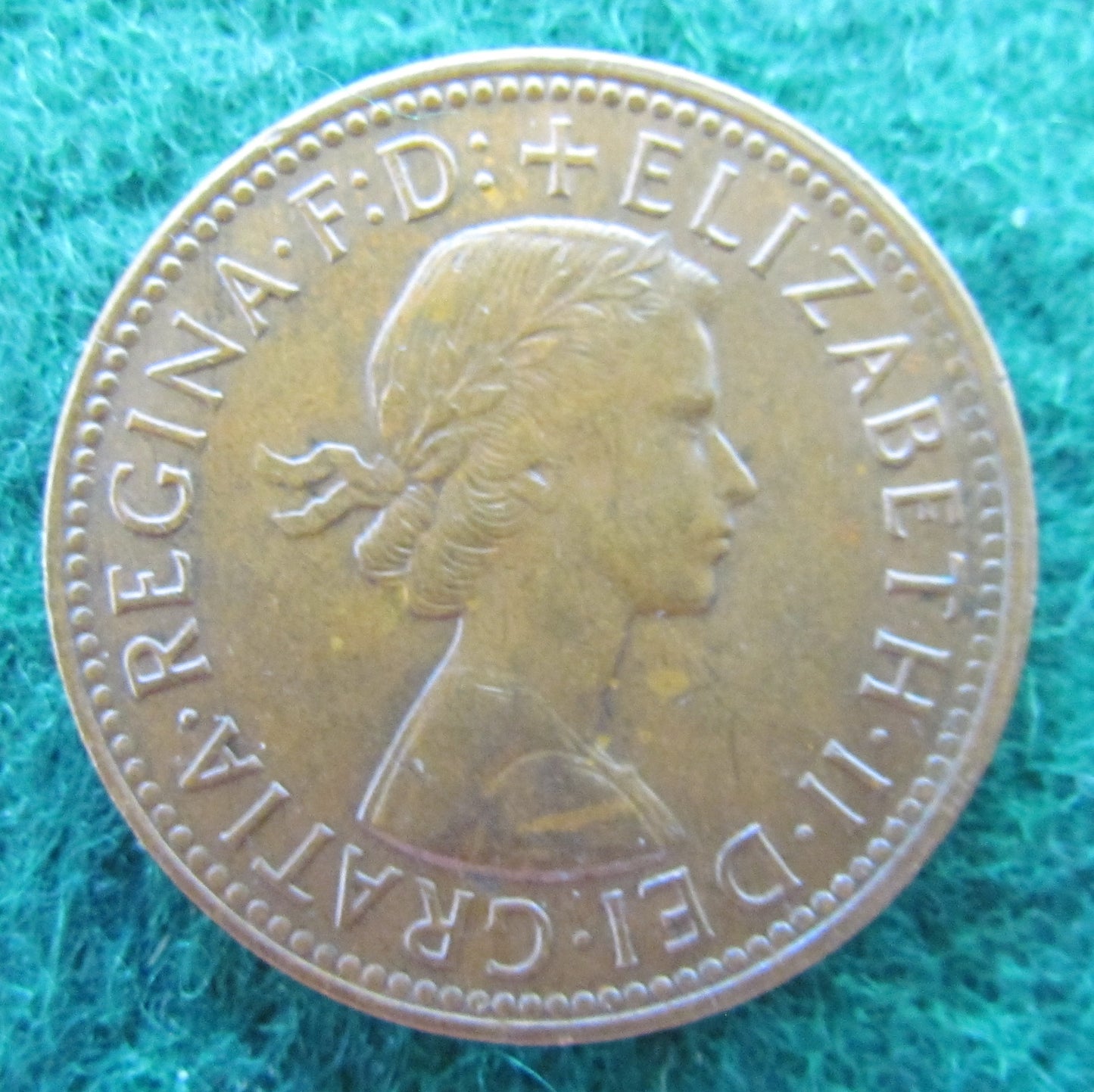 Australian 1959 1/2d Half Penny Queen Elizabeth II Coin