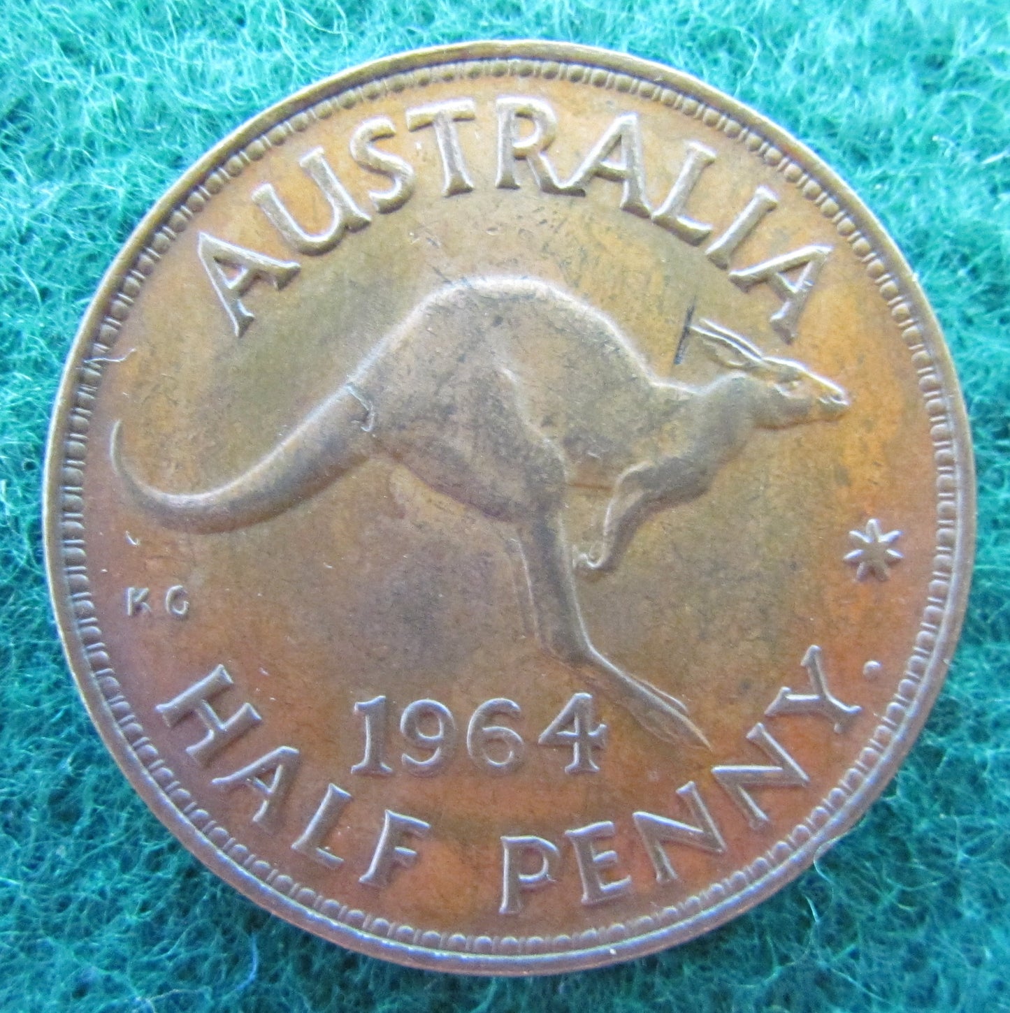 Australian 1964 Y. 1/2d Half Penny Queen Elizabeth II Coin