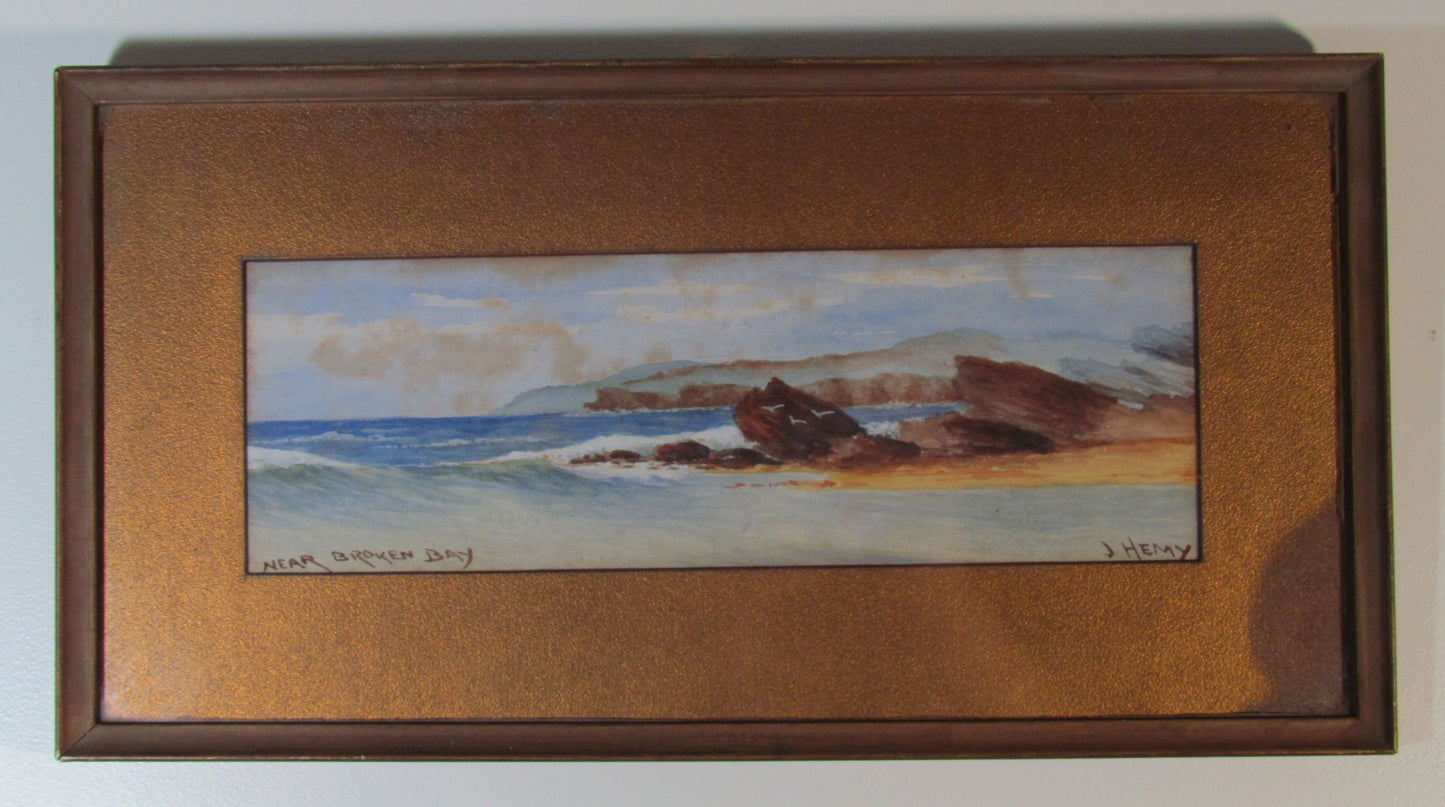 John Hemy Watercolour "Near Broken Bay" c1930