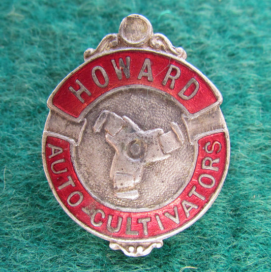 Howard Auto-Cultivators Lapel Badge Red Enamel