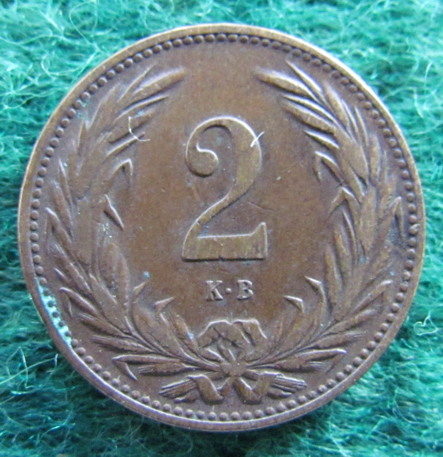 Hungary Magyar 1896 2 Filler Coin - Circulated