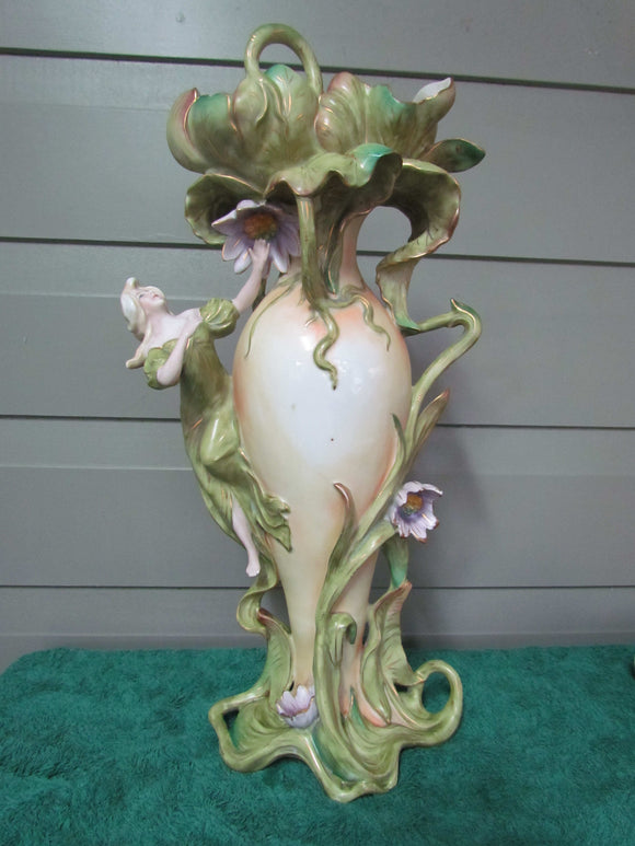 Amphora Attributed Unmarked Art Noveau Vase c1900