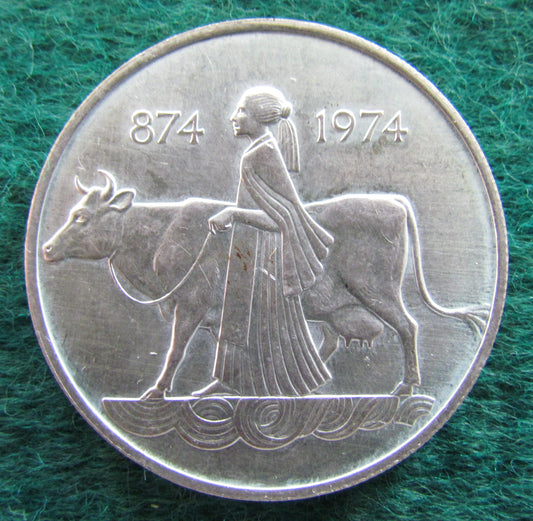 Iceland 1974 500 Kroner 11th Centenary Anniversary Coin - Circulated