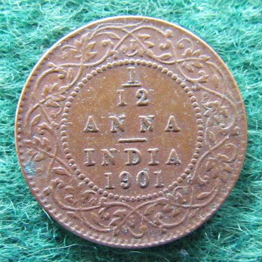 India 1901 1/12 Anna Coin