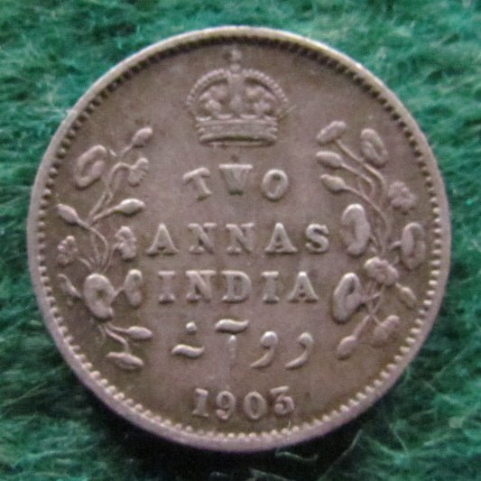 India 1903 Two 2 Annas Coin King Edward VII
