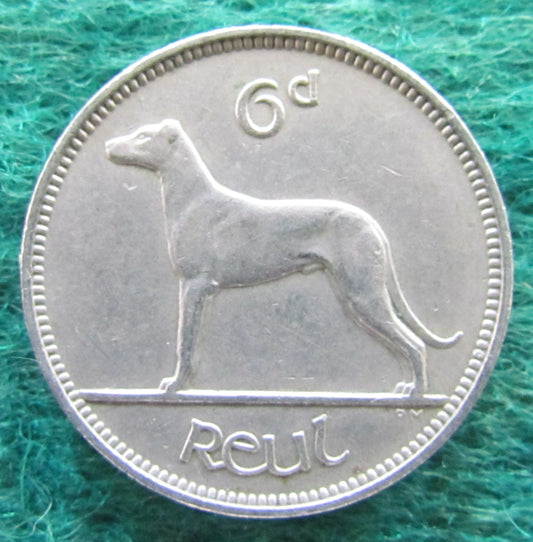 Ireland Eire 1956 Sixpence 6 Pence Coin