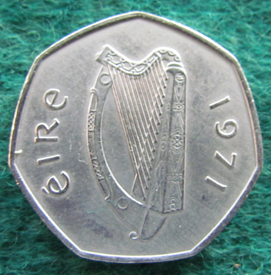 Ireland Eire 1971 50 Pence Coin
