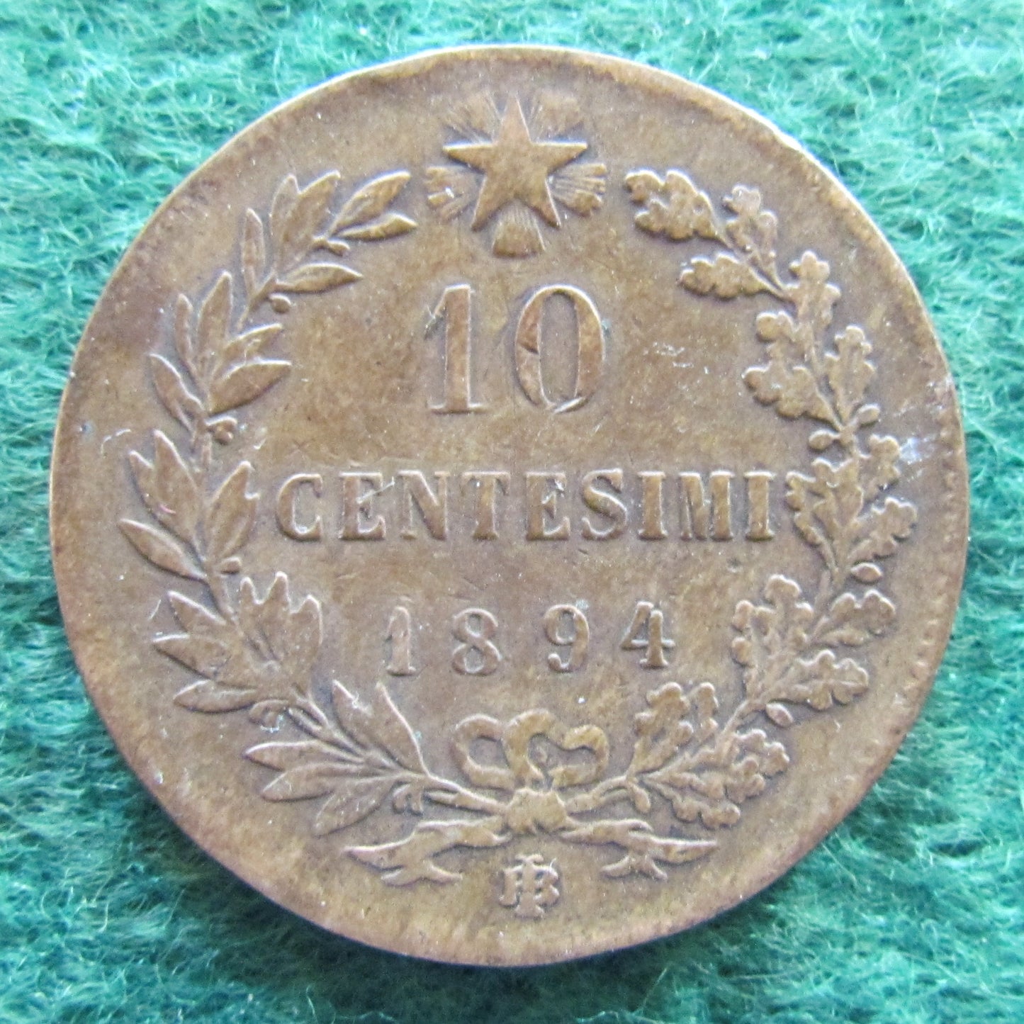 Italy 1894 BI 10 Centesimi Coin - Umberto I