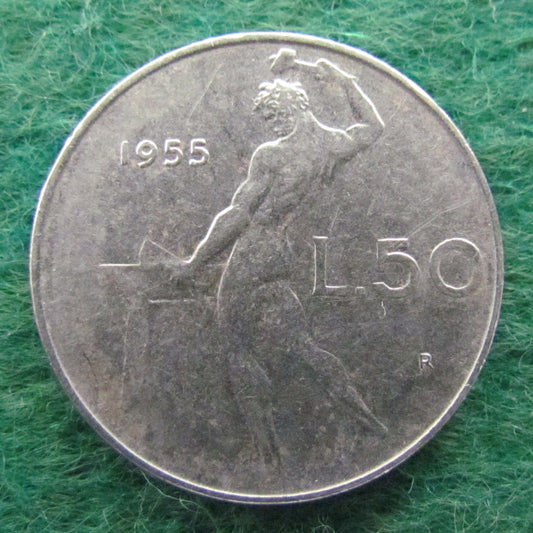 Italy 1955 50 Lira Coin