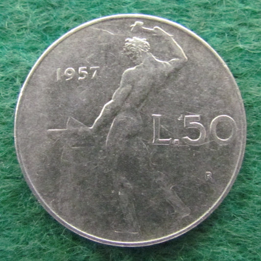 Italy 1957 50 Lira Coin