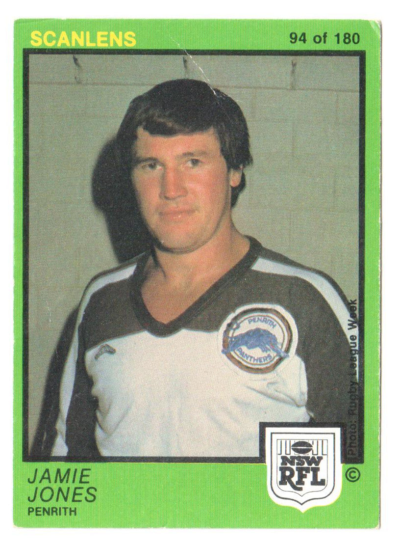 Scanlens 1982 NSW RFL Football Card 94 of 180 - James Jones - Penrith