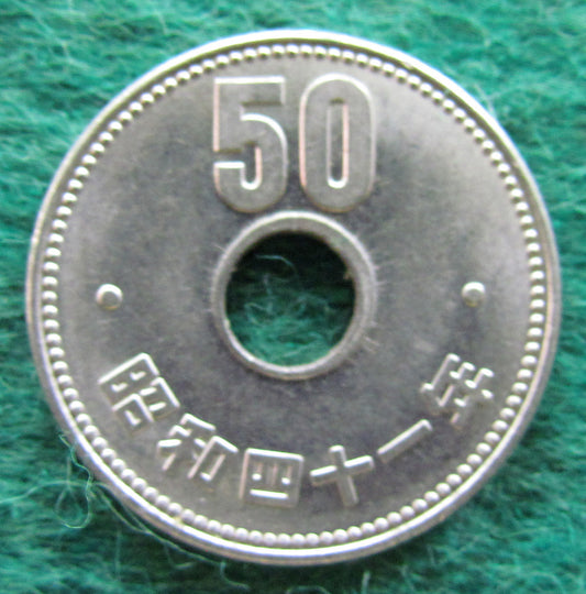 Japanese 1966 50 Yen Coin Showa - Circulated