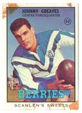 Scanlens Sweets 1968 NRL Football Card #40 - Johnny Greaves - Berries