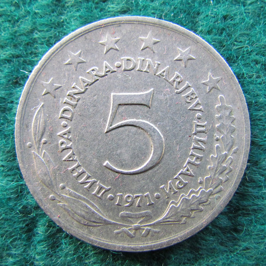 Jugoslavia 1971 5 Dinar  Coin - Circulated