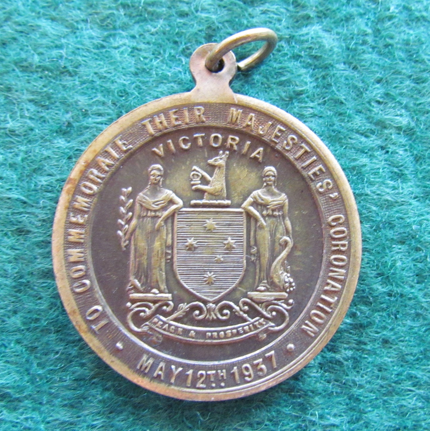 Australian King George VI & Queen Elizabeth Commemorative Coronation Medallion by Stokes Melbourne