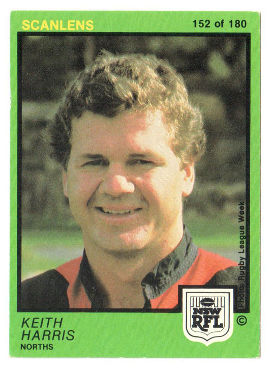 Scanlens 1982 NSW RFL Football Card 152 of 180 - Keith Harris - Norths