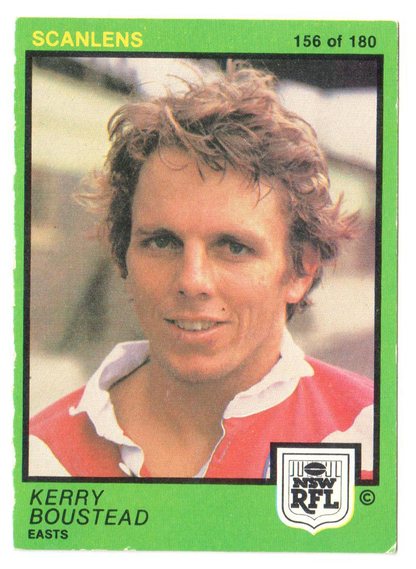 Scanlens 1982 NSW RFL Football Card 156 of 180 With Checklist - Kerry Boustead - Easts