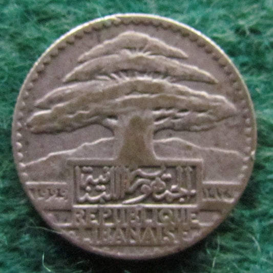 Lebanese 1929 10 Piastres Coin