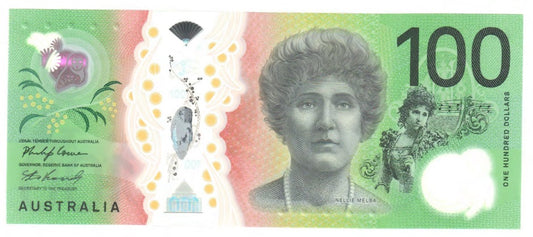 Australian 2020 100 Dollar Lowe Kennedy Polymer Banknote s/n DG201689928 - Circulated