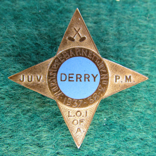 Derry Loyal Orange Institute  of Australia Juvenile Past Masters Member Lapel Badge