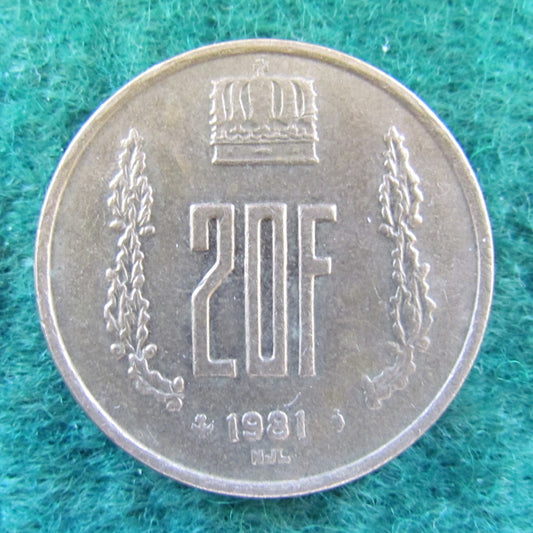 Luxembourg 1981 20 Franc Coin - Circulated