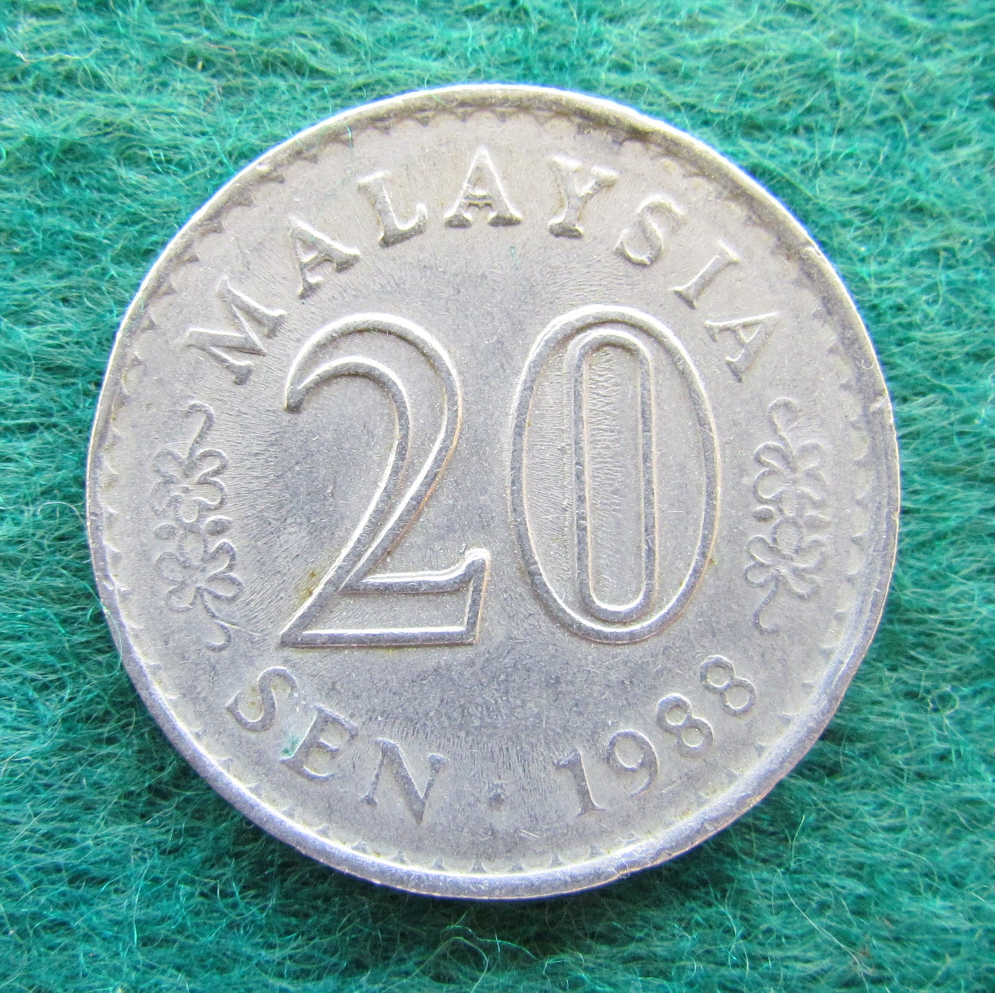 Malaysia 1988 20 Twenty Sen Coin