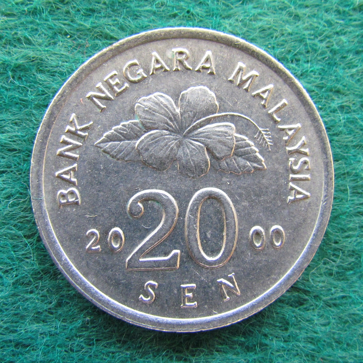 Malaysia 2000 20 Twenty Sen Coin