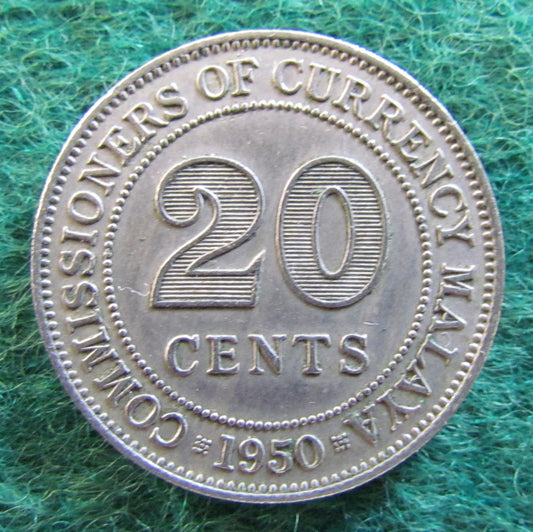 Malaya 1950 20 Cent King George VI Coin