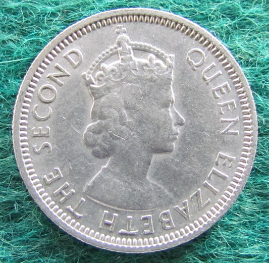 Malaya & British Borneo 1953 10 Cent Queen Elizabeth II Coin