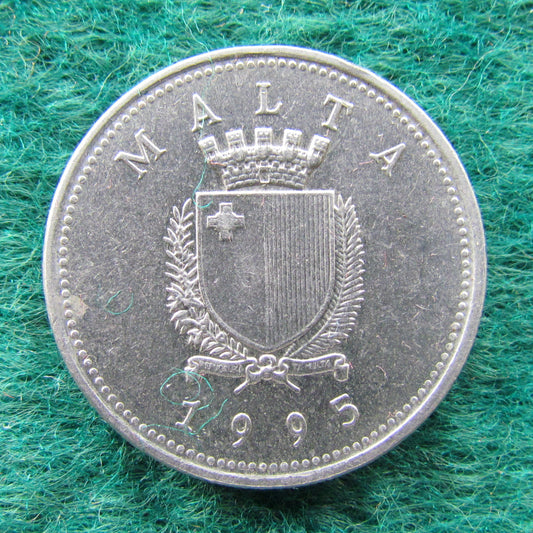 Maltese Malta 1995 10 Cent Coin - Circulated