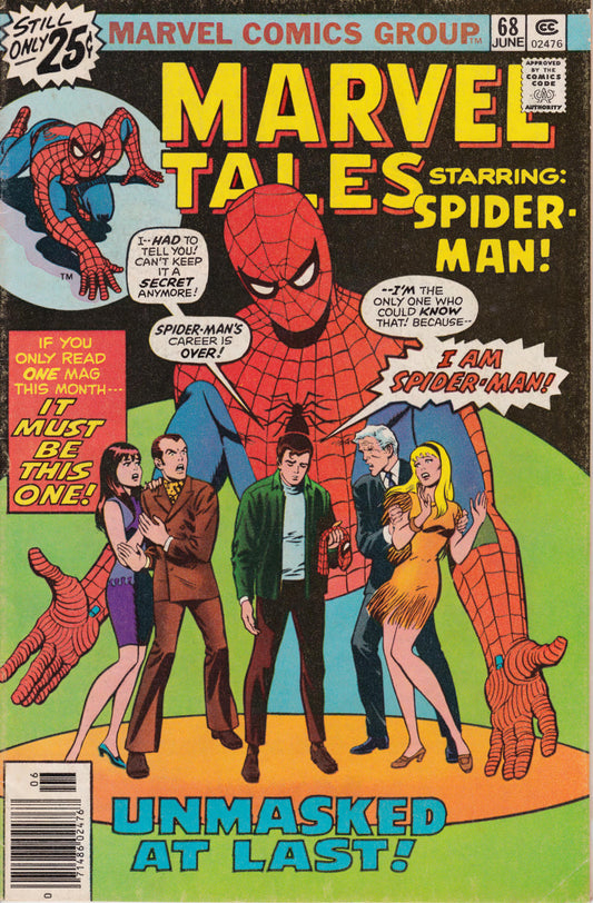 Marvel Tales Comic Book Staring Spiderman Unmasked At Last June 1968 02476
