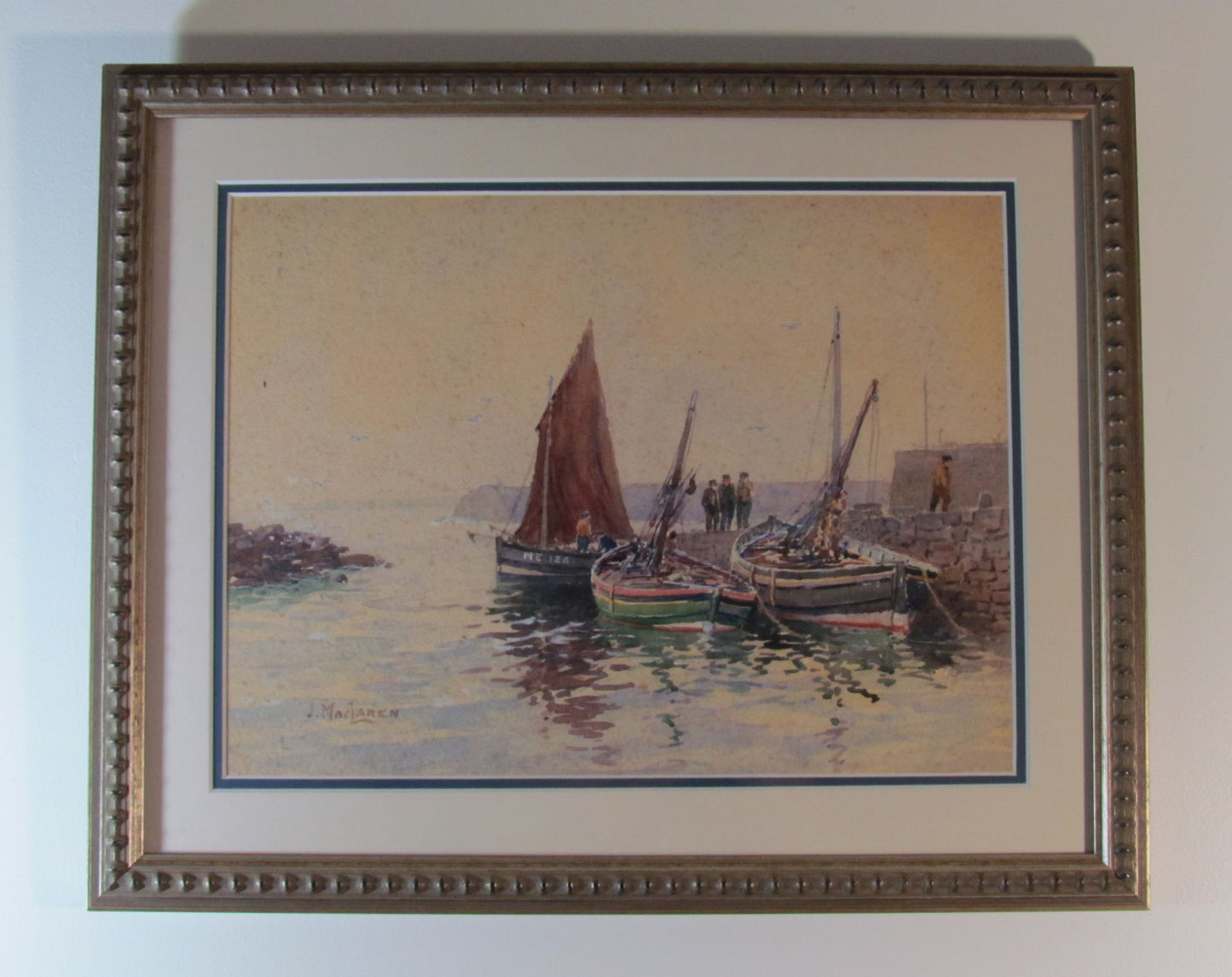 James MacLaren Watercolour Fishing Boats 1