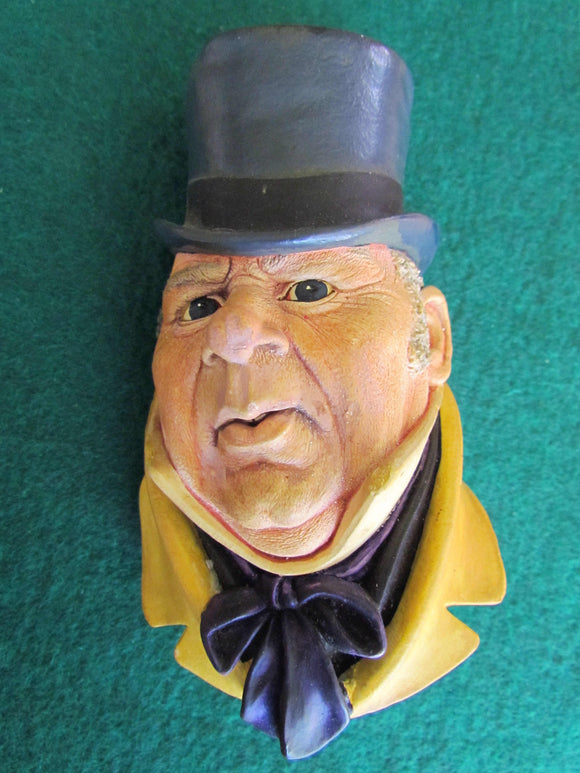 Bossons Chalkware Cast Wall Hanging Mr Micawber