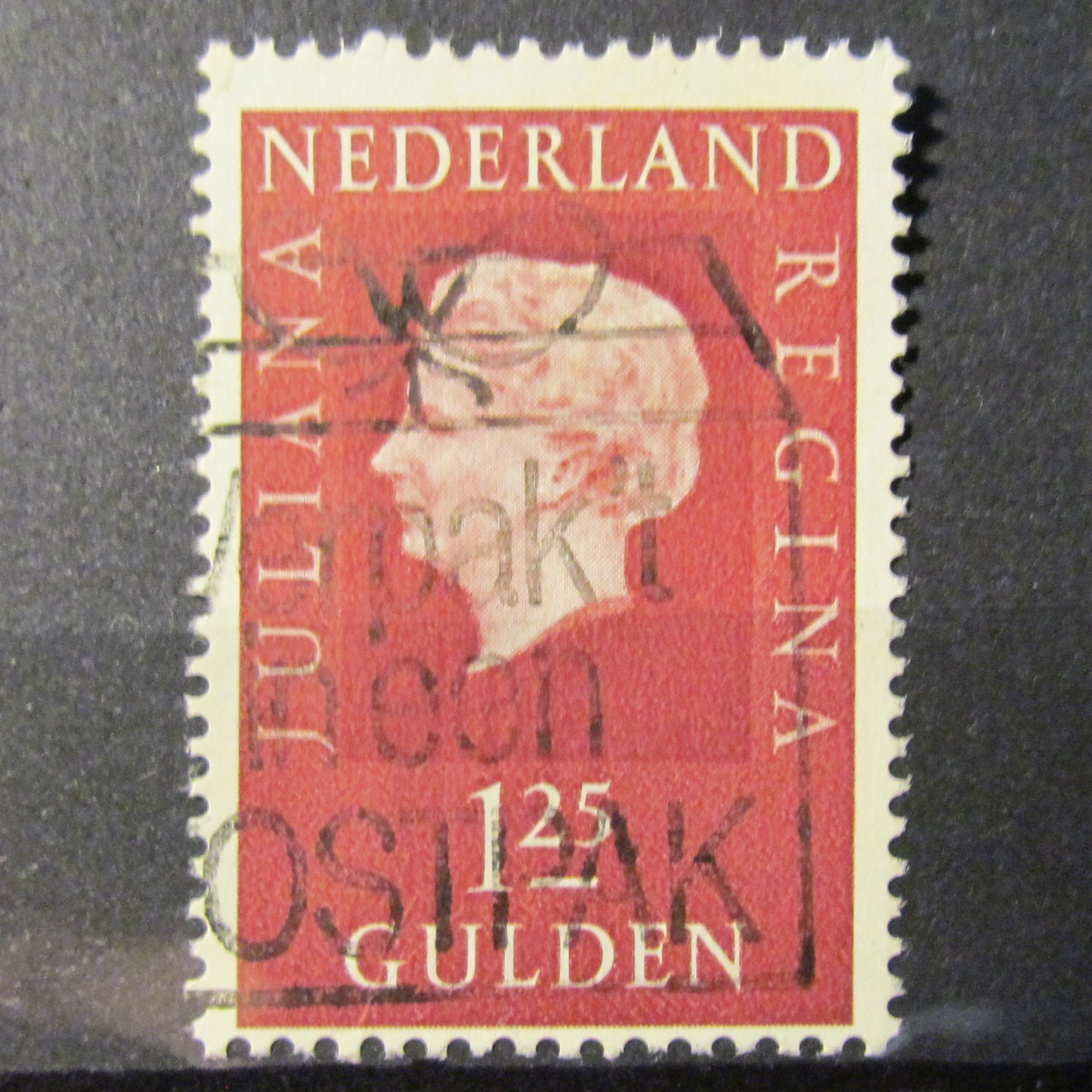 Dutch Netherlands 1969 1.25 Gulden Queen Juliana Large Format Stamp Cancelled