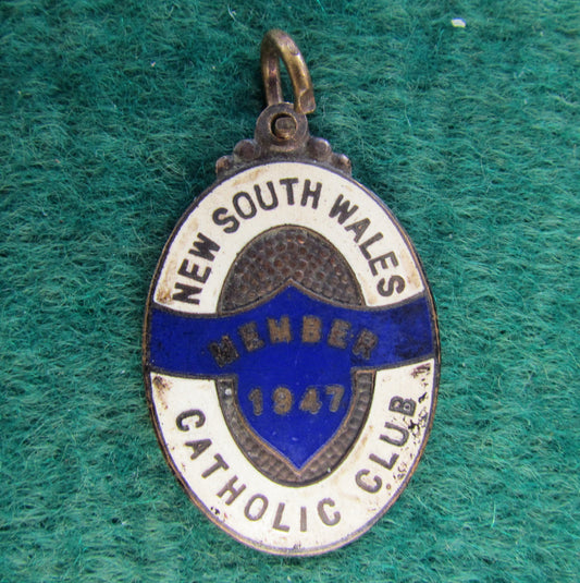 New South Wales Catholic Club 1947 Members Badge