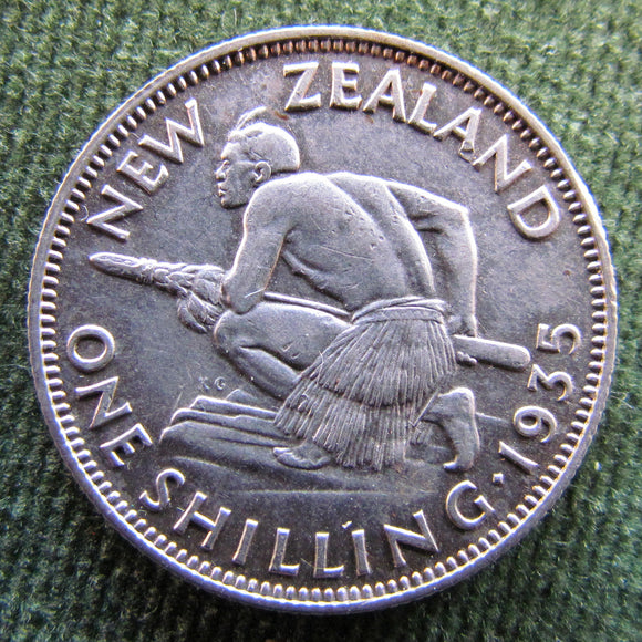 New Zealand 1935 Shilling King George V Coin