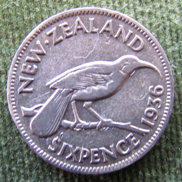 New Zealand 1936 Sixpence King George V Coin