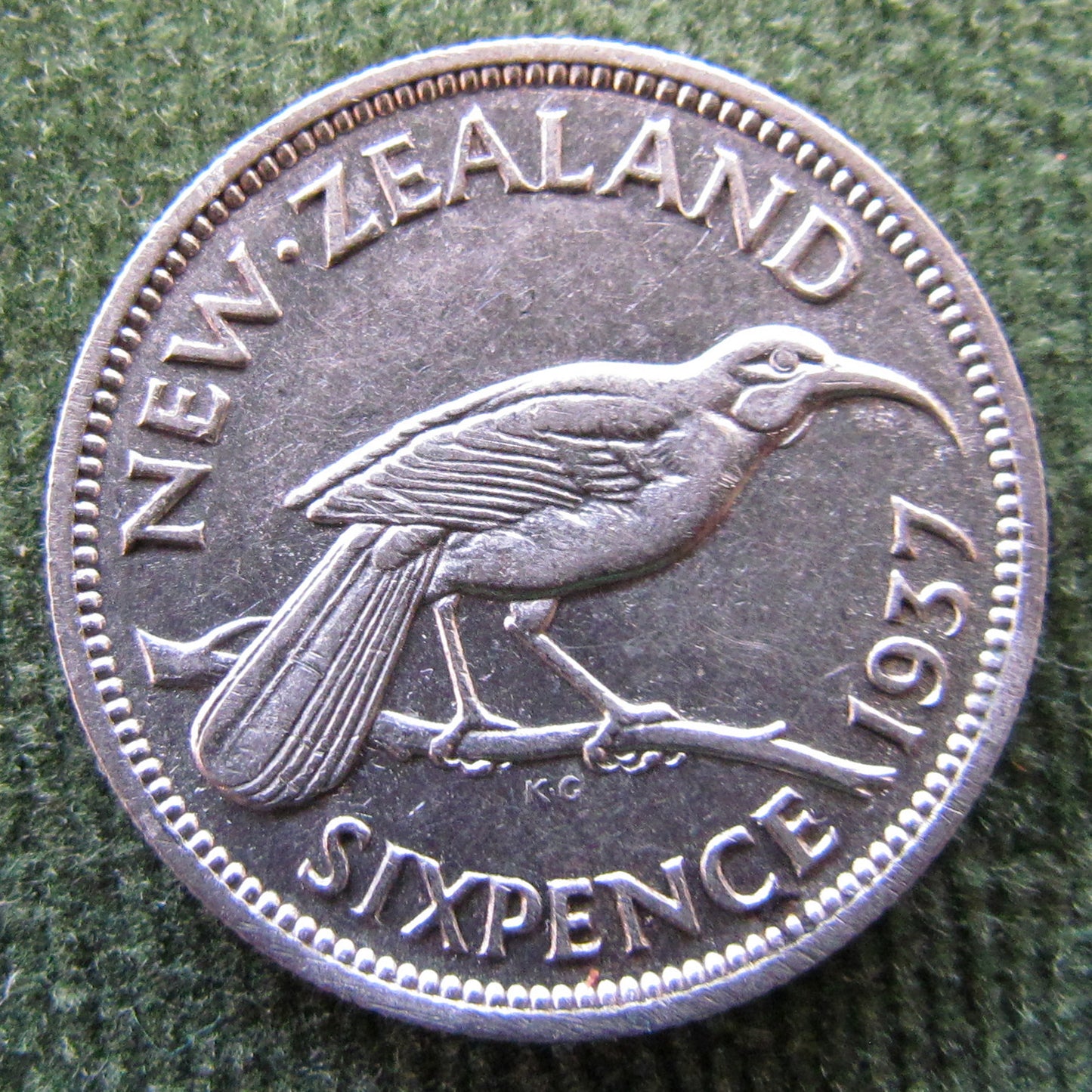 New Zealand 1937 Sixpence  King George VI Coin